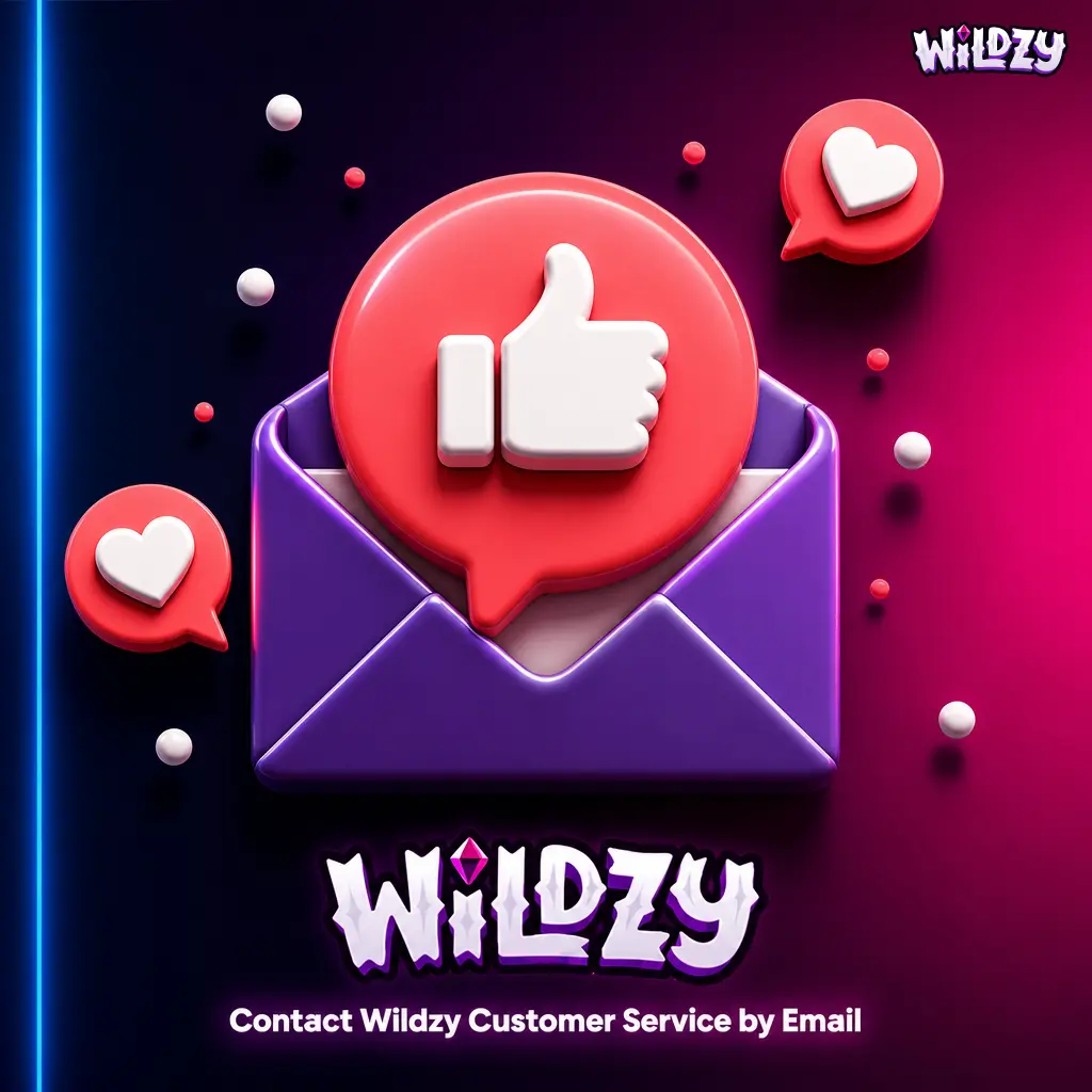 Wildzy casino customer support email contact form on desktop screen for account issues and dispute resolution