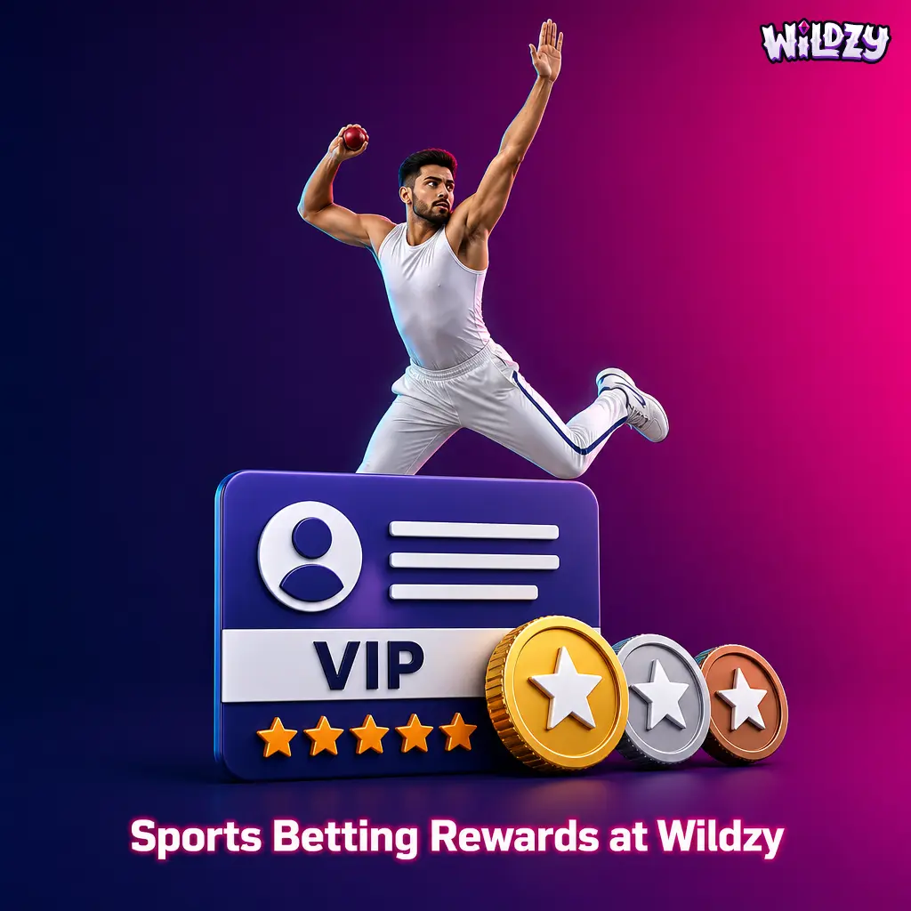 Sports betting loyalty rewards at Wildzy with points, cashback, boosted odds, and bet insurance for accumulators