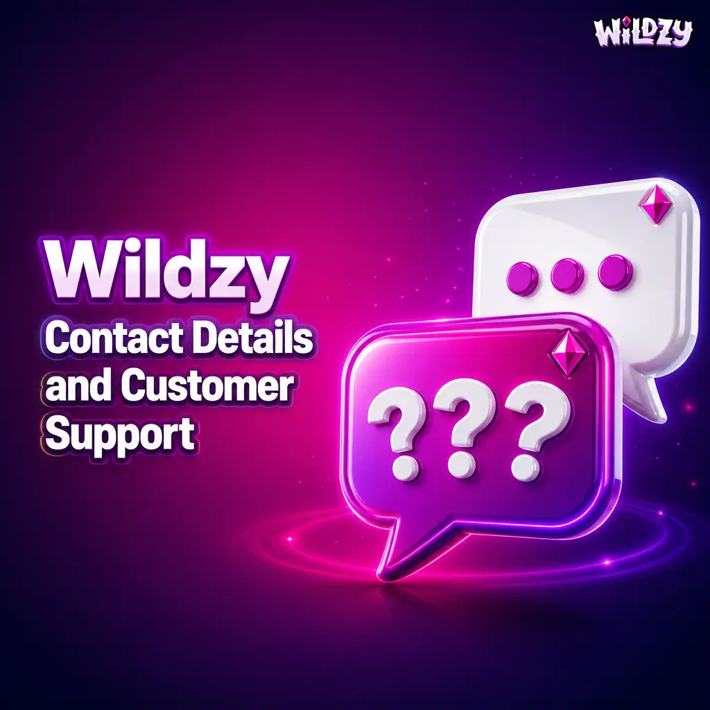 Wildzy customer support options including live chat, email, and FAQ help centre for UK players