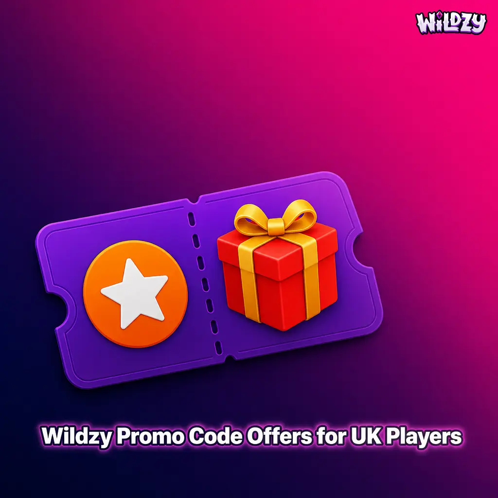Wildzy promo code entry guide for UK players showing bonus code activation steps on registration and dashboard